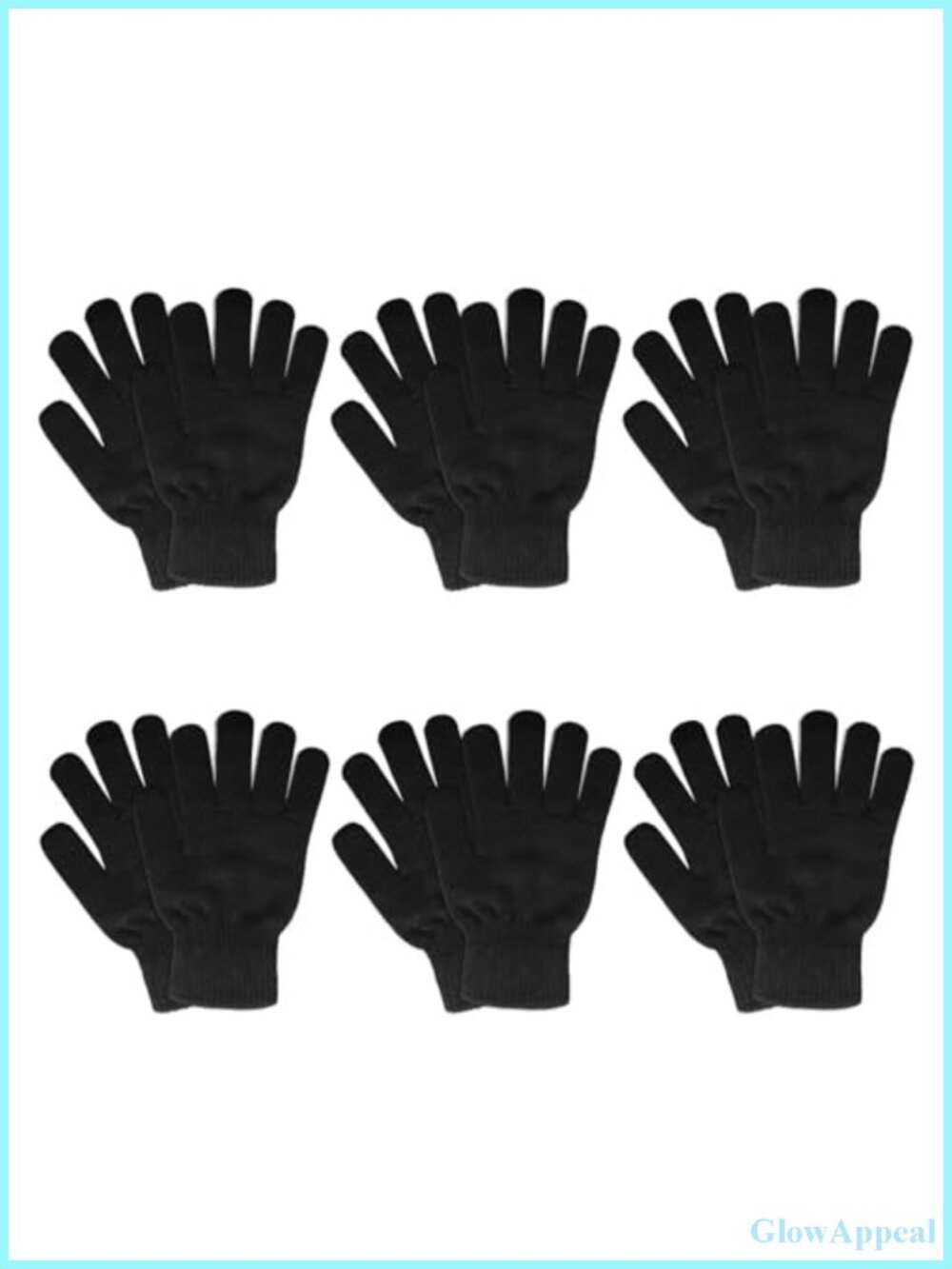 6 Pairs Winter Knit Gloves for Women Men Warm Acrylic Driving Running Hiking